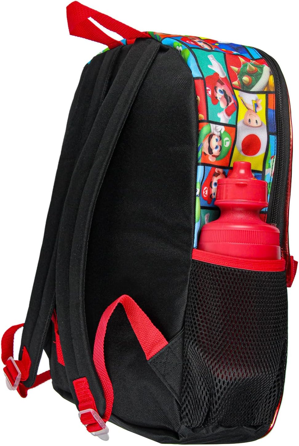 Bioworld Super Mario Backpack with Detachable Mushroom Lunch Tote 16 Inch 5 Piece Set - Image 4
