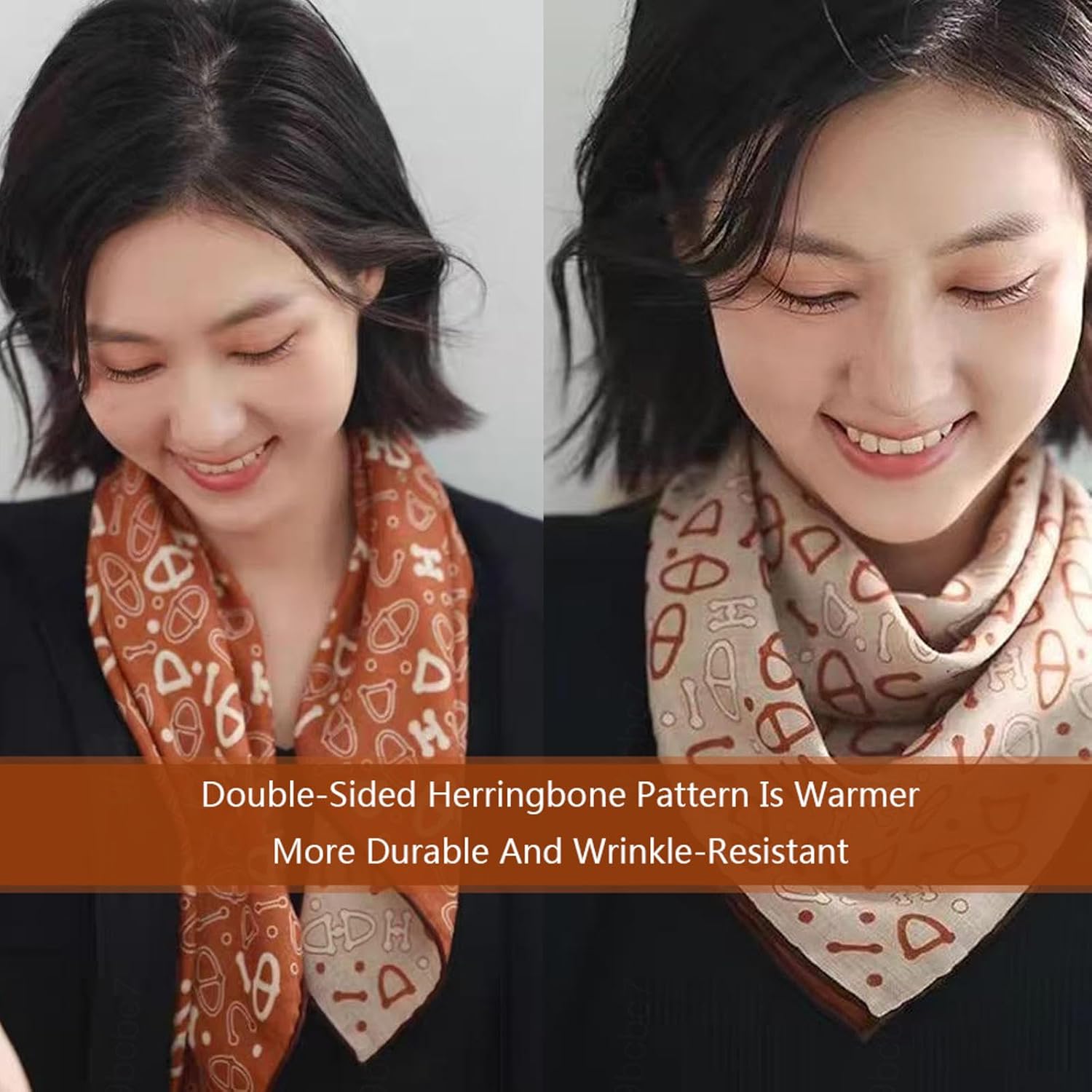 YUANZHOU Wool Silk Blend Scarf 30% Silk&70% Wool Used In All Seasons Soft Natural Neck Scarf For Women,Woman of God Gifts image 3