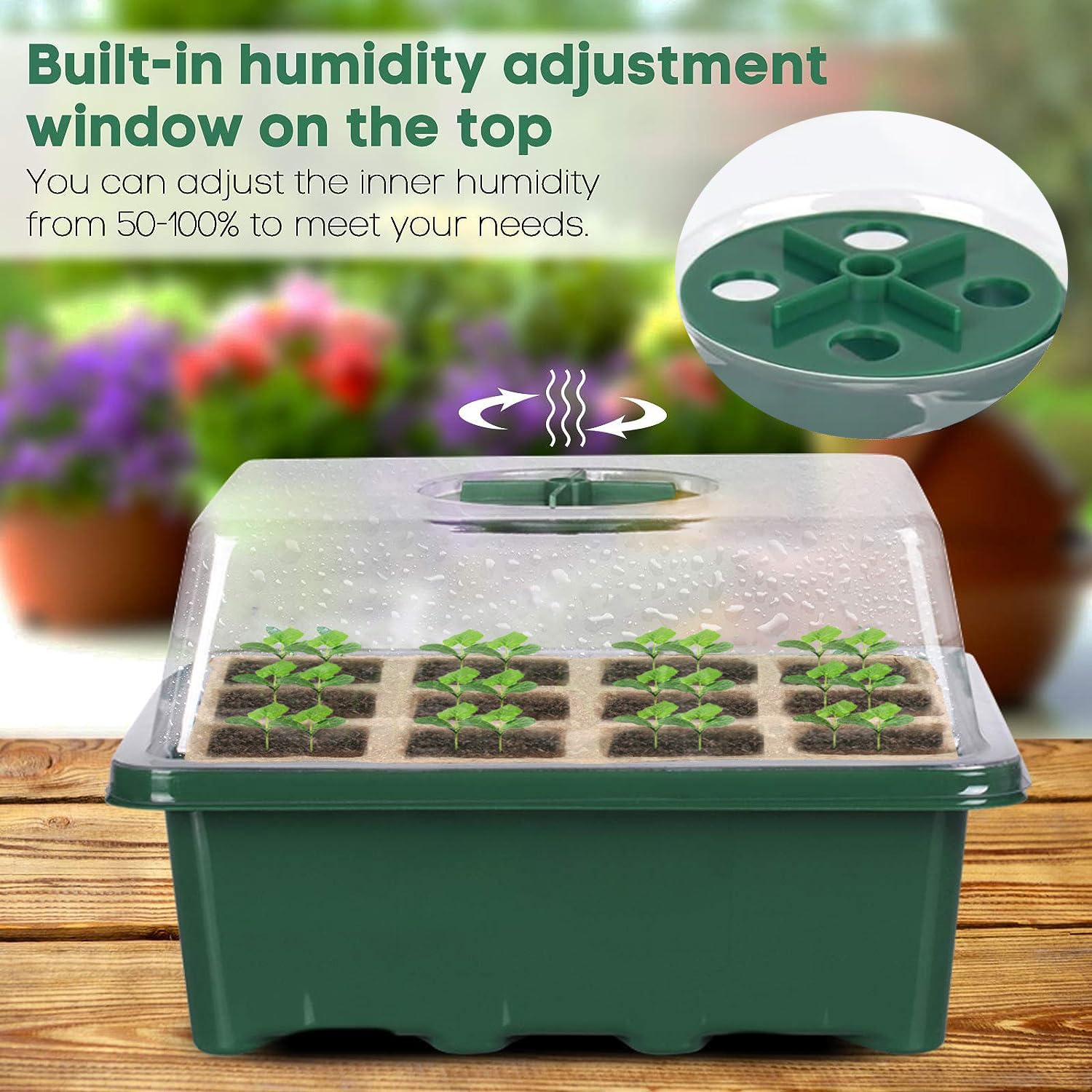 Kit Vassoio Piantine Biodegradabile - 4 Pezzi Con Serra E Accessori Per Germinazione - Foto 9