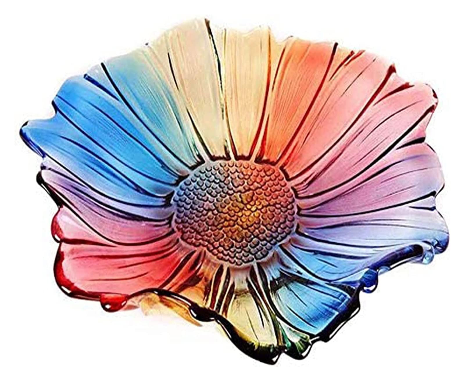 LKLNKVL Fresh Fruit Platter, Fruit Tray -Free Glass European Style Fashion Glazed Plate Dried Plate/