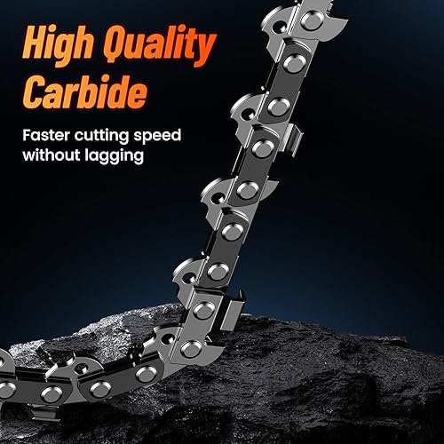 Miniatura 5 de Seesii - Paquete de 3 cadenas de sierra de 6 pulgadas de repuesto para mini motosierra eléctrica inalámbrica, cadenas de sierra Chian para