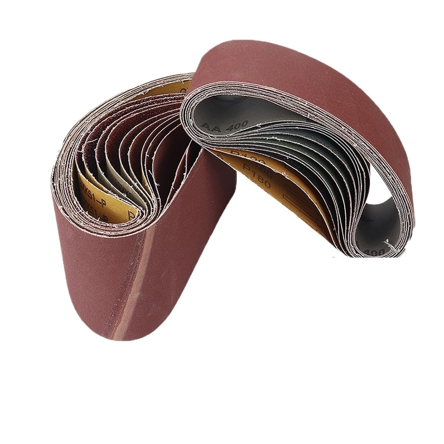 5PCS 75x533mm Sanding Belts Abrasive Bands for 3x21'' Sanders File Sanders Belt Sander Abrasive Tools Wood Soft Metal Polishing(180)