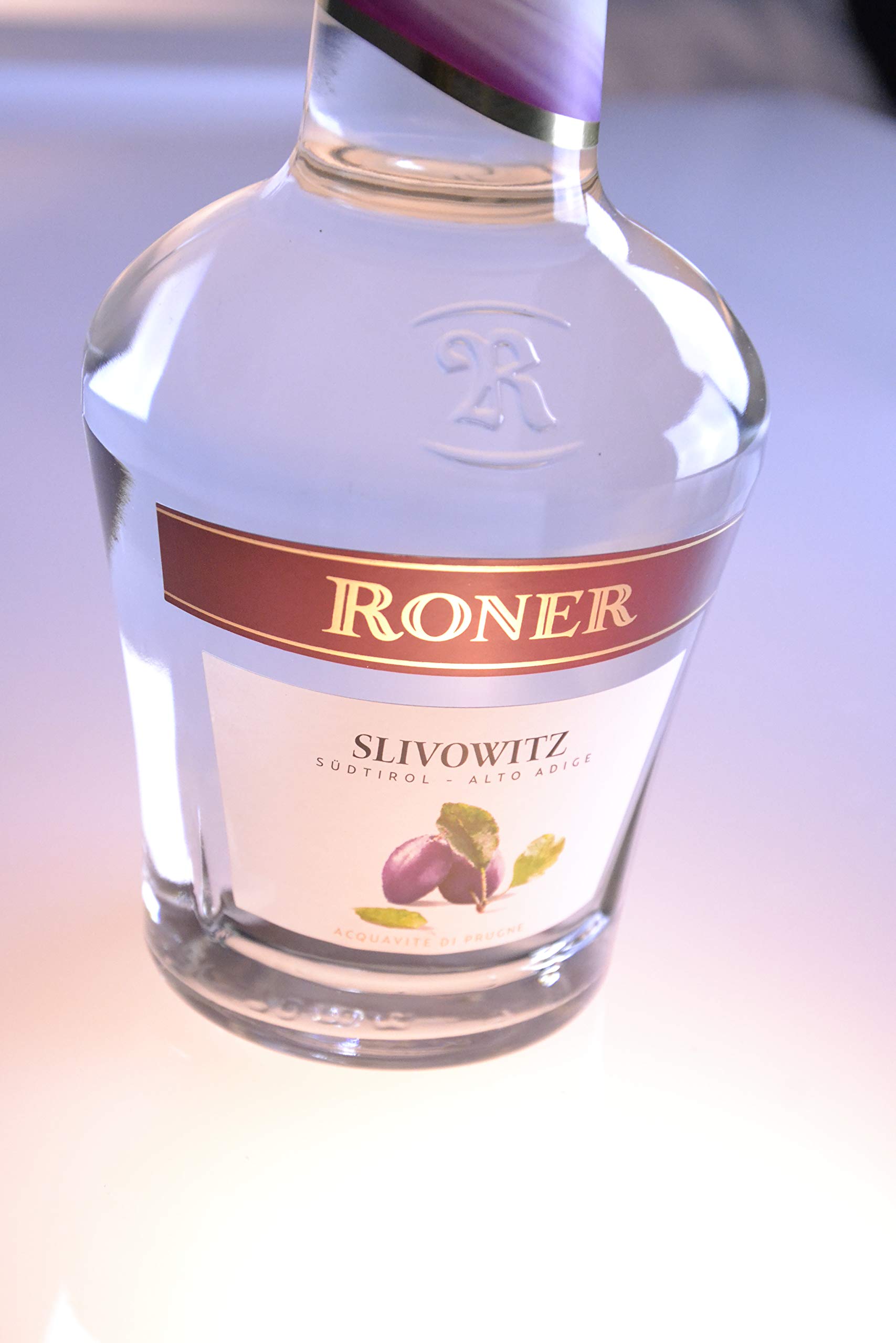 Roner Slivowitz - Acquavite di prugne (1x 0,7l) - Distillato di Frutta dalla Distilleria Artigianale Alto Adige Südtirol più premiata d'Italia - 700 ml