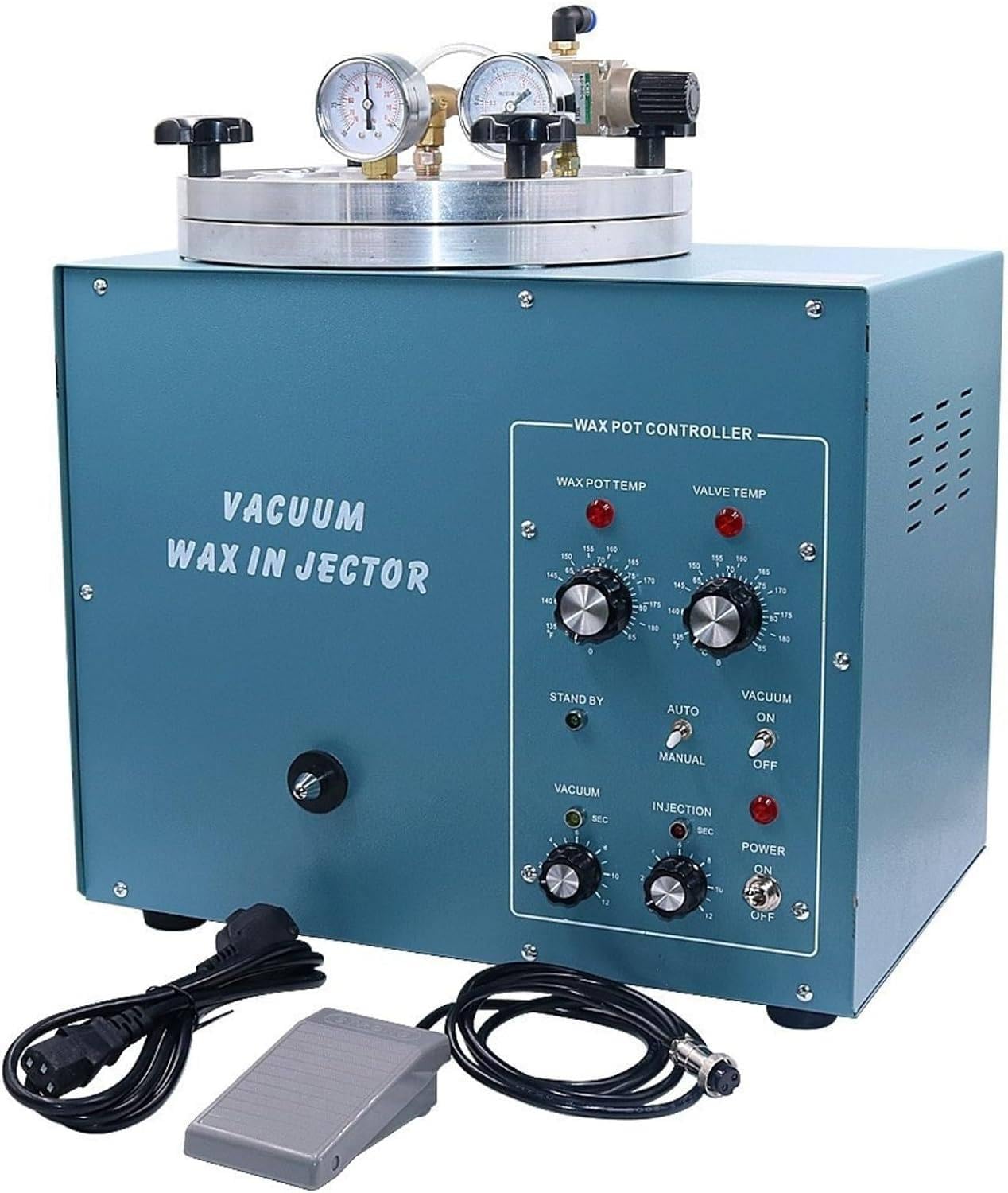 ByBoDi Vacuum Wax Injector Jewelry Casting Machine, 3kg Melting Wax Furnace Jewelry Casting Tools Adjustable Drum Molds Casting Wax Injection Machine for Jewelry