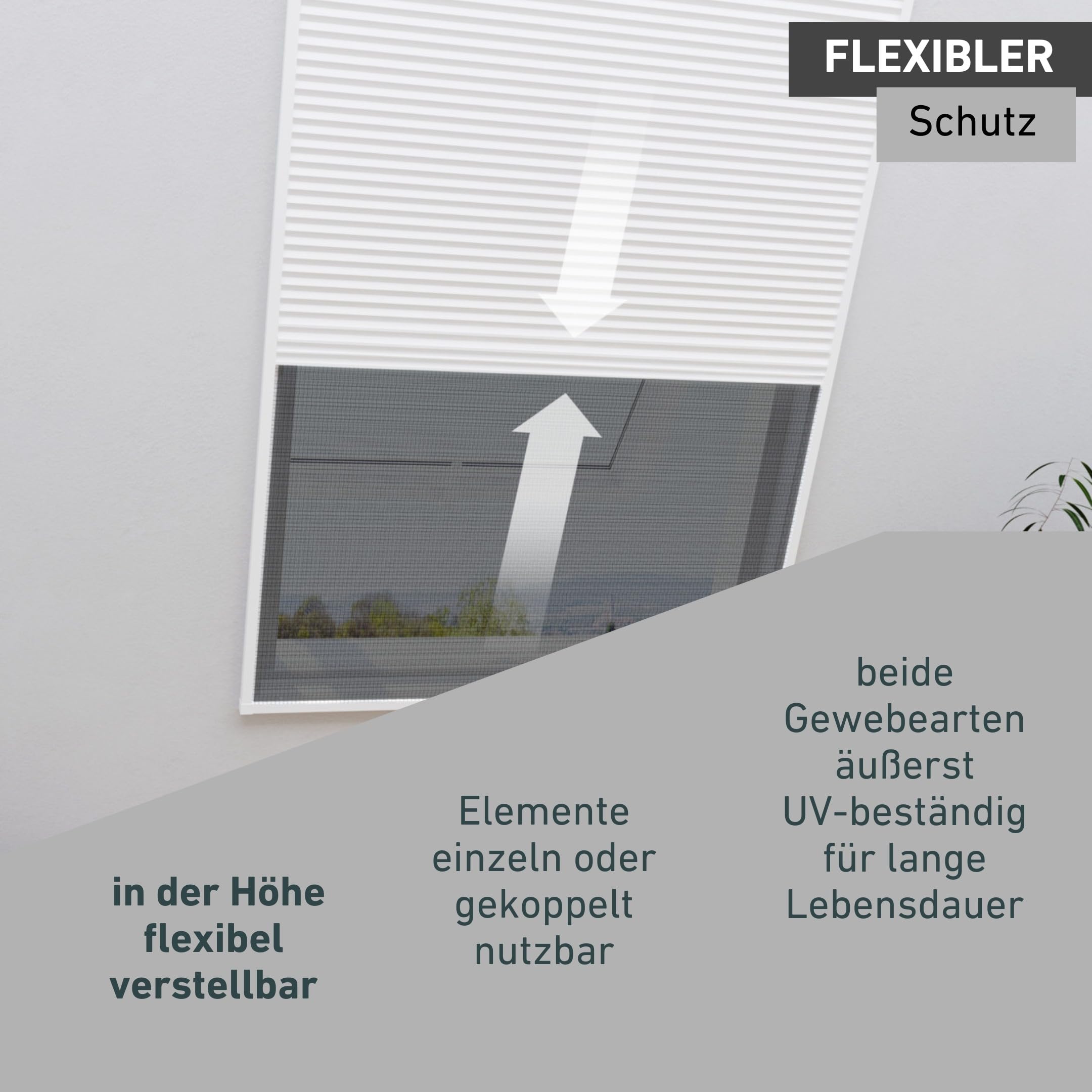 Windhager Insektenschutz‑Plissee für Dachfenster EXPERT - weiß - 110 x 160 cm - Fliegengitter Dachfenster, Mückenschutz, Insektenschutzgitter, Fliegenschutz, Mückengitter, Sonnenschutz - 04335