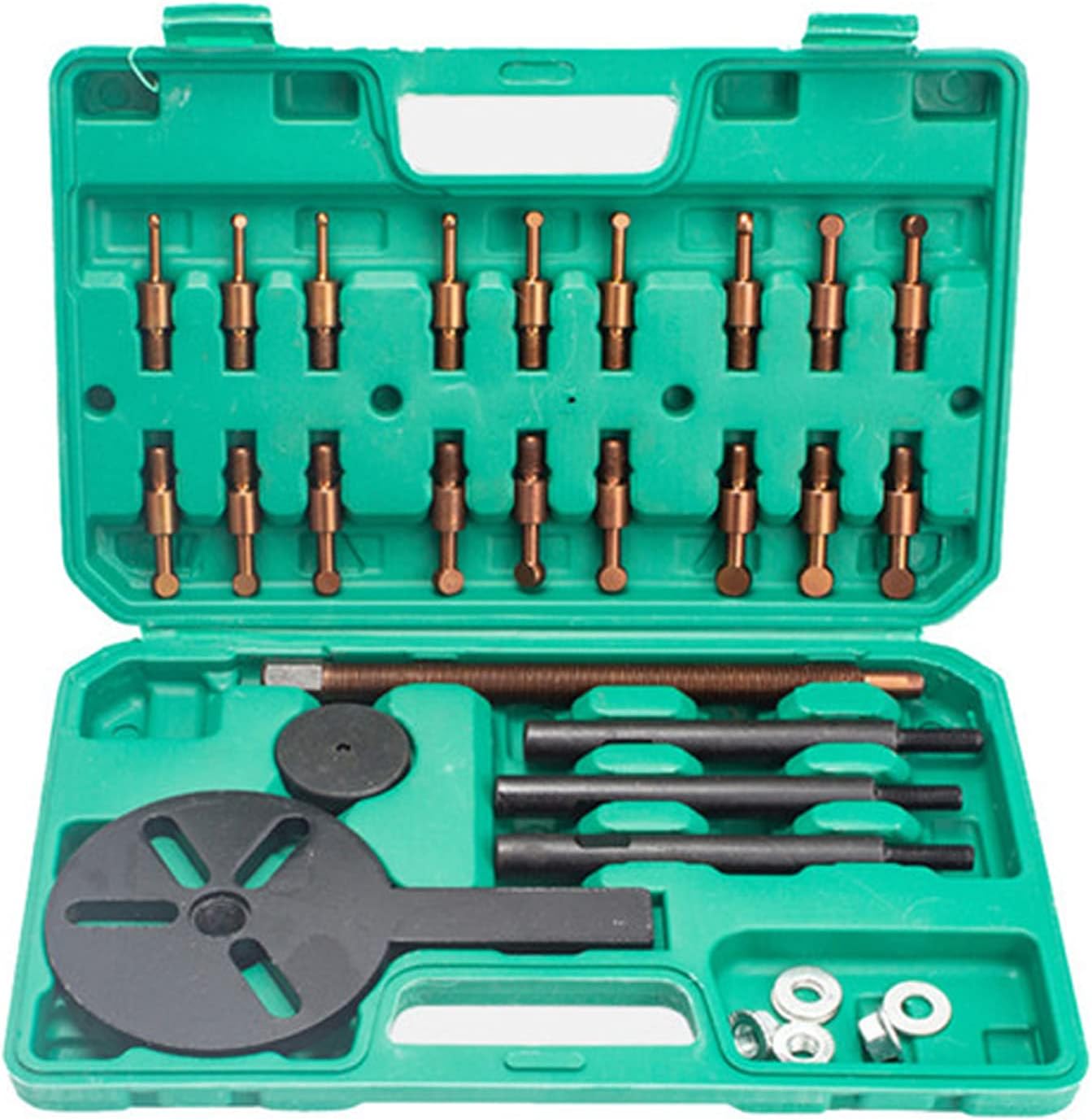 iDili Bearing Disassembly Puller Inner Hole Puller Removal Tool Three-Jaw Puller Set (33Pcs Set)