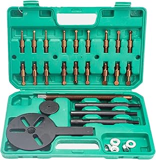 iDili Bearing Disassembly Puller Inner Hole Puller Removal Tool Three-Jaw Puller Set (33Pcs Set)