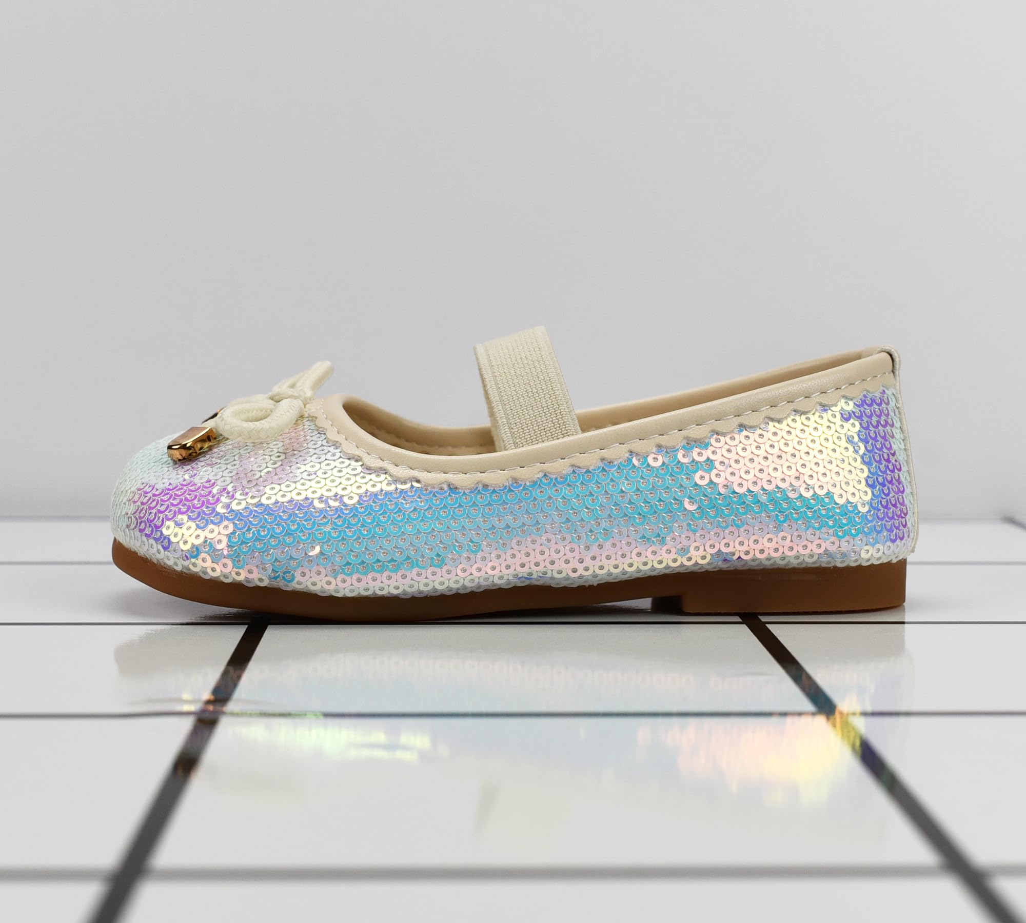 Scarpe Principessa Glitterate per Ragazza Bambina Bimba, Scarpe Cosplay con Paillettes Eleganti per Festa Cerimonia