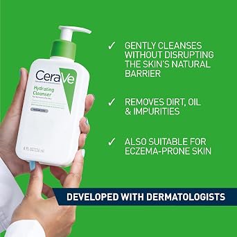 CeraVe Deep Hydration 2-Step Routine for Dry Skin | Cleanser 236 ml and Moisturising Cream 454 g