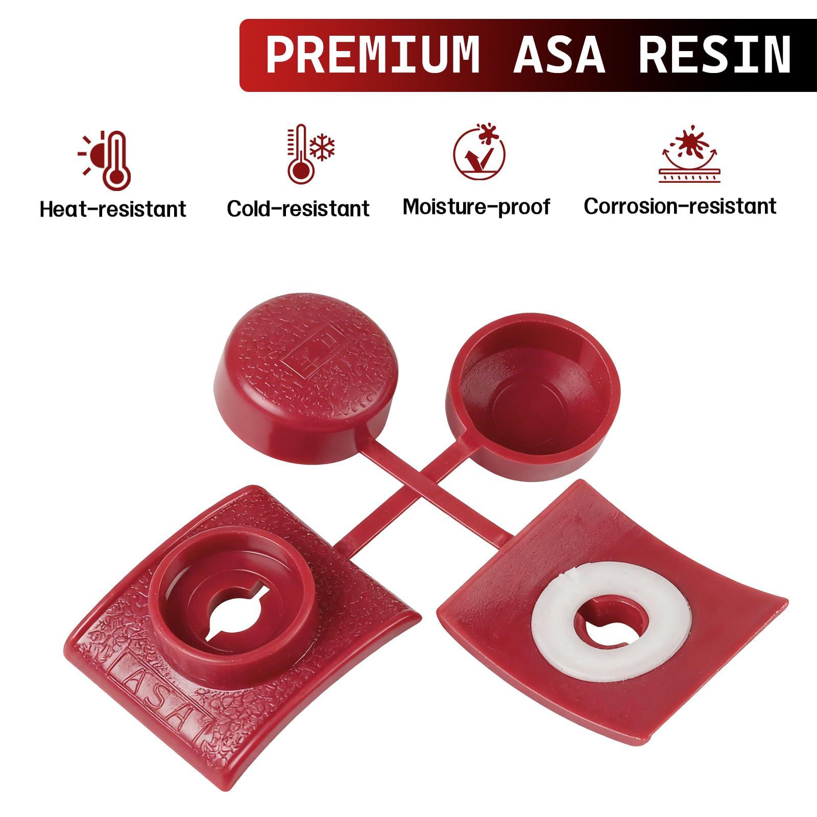 100 PCS Fixation Tôle Ondulée M4.8 x 45mm Rouge, Vis Etanche Tole Ondulée, Vis Autoforeuse Metal Tole Ondulées