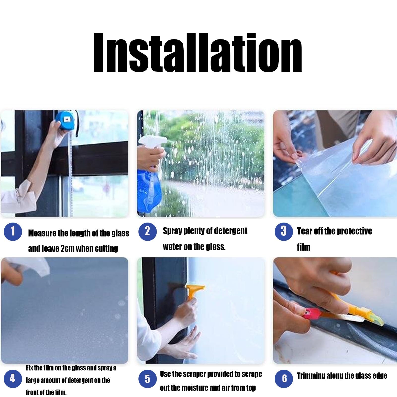Film Anti Chaleur 100 x 600 cm Anti Chaleur UV Protection de La Vie Privée Film de Protection Solaire Occultant Non Adhésif pour Vitre pour Maison Bureau Chambre, Argent