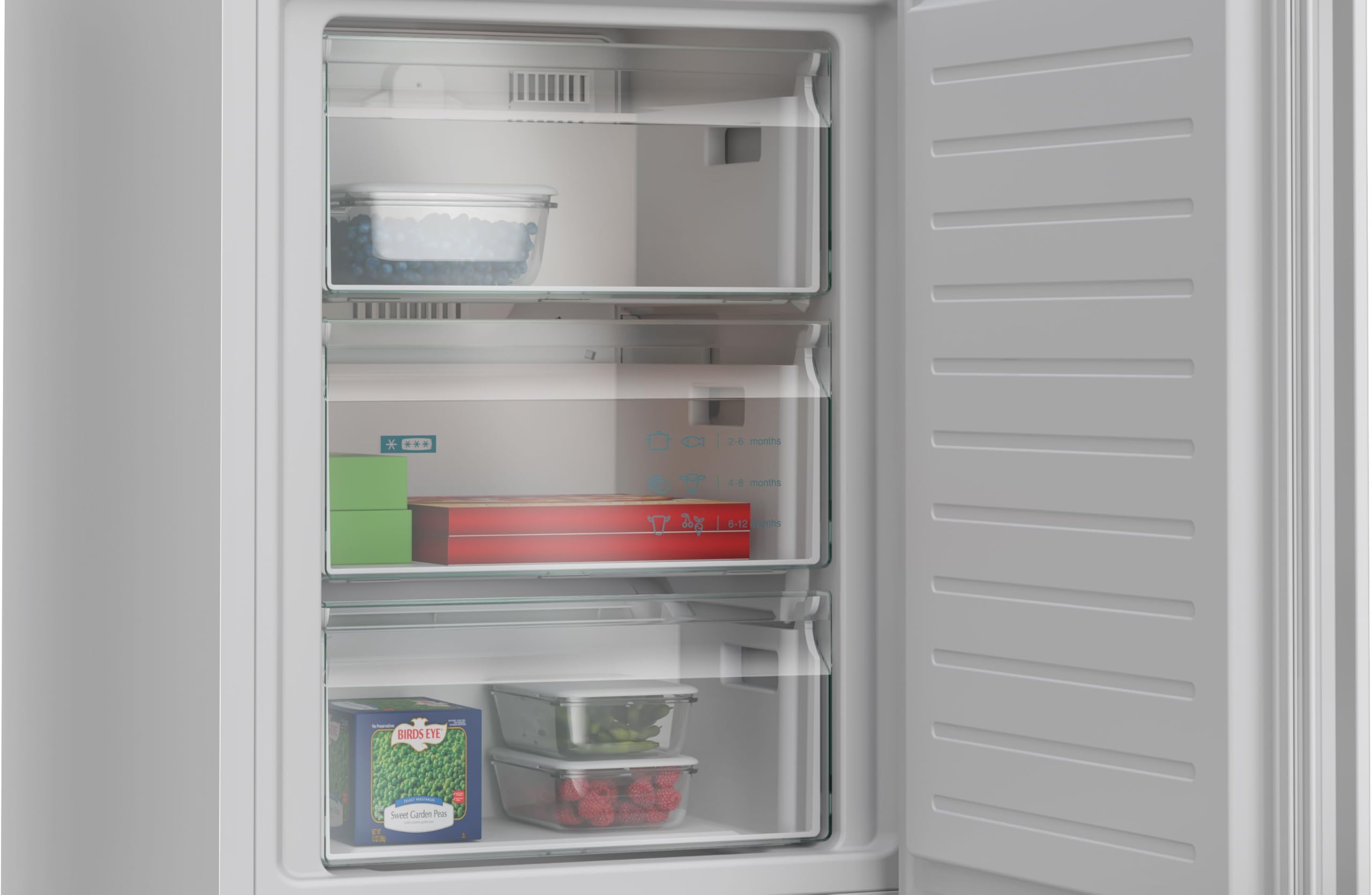 Siemens iQ300 Freistehende Kühl-Gefrier-Kombination 186 x 60 cm, KG36NVWCG, 218 L Kühlen & 103 L Gefrieren, Total noFrost, Nahtlose Platzierung, multiAirflow System, hyperFresh Technologie, Weiß