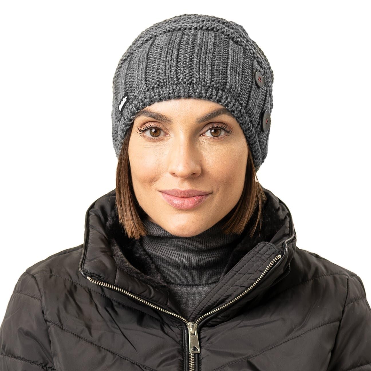 Eisbär Cullen Oversize Beanie Strickmütze Mütze Oversize-Mütze Skimütze Wintermütze Wollmütze Damen/Herren - Made in Italy Long mit Futter, Futter