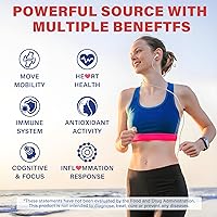 Vista 6 de Aceite de krill antártico 1200 mg Omega 3, cápsulas blandas de aceite de krill Omega 3 con EPA, DHA, astaxantina y fosfolípidos para el cerebro