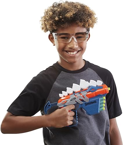 Miniatura 4 de Nerf DinoSquad Stego-Smash Dart Blaster 5 dardos Nerf Elite para niños juguetes al aire libre juguetes de dinosaurio para niños y niñas de 8 años en
