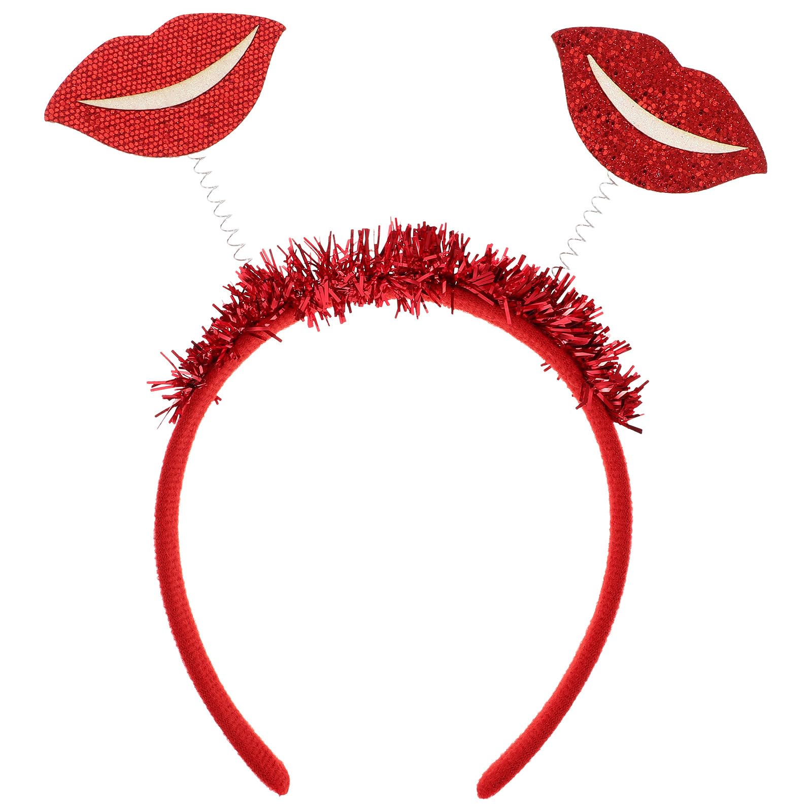 Hemobllo Serre-tête Lèvres Rouges Cupidon, Accessoire Cheveux Saint-valentin, Déguisement Saint-valentin Femme, Soirée Romantique Mariage