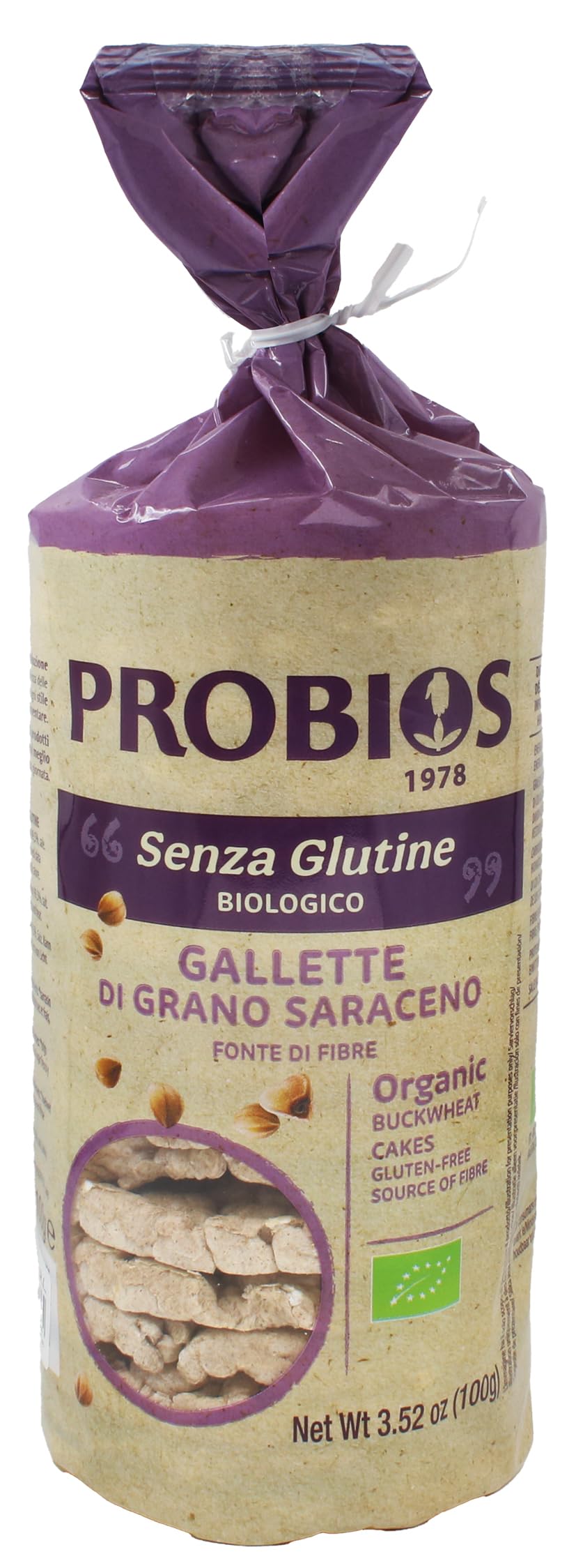 Probios Galettes de Sarrasin Bio - Croquantes et Savoureuses Sans Gluten - Source de Fibres et Protéines Végétales - Pack de 12 x 100 g