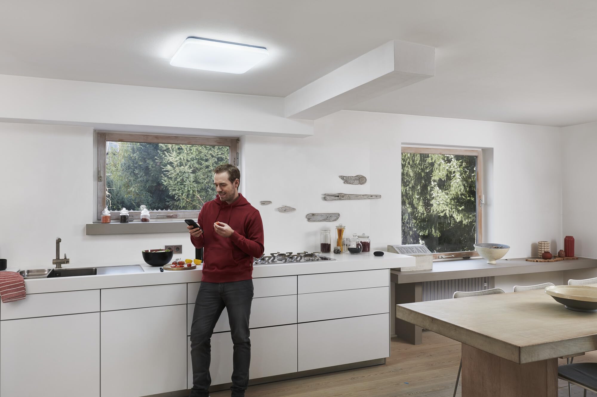 LEDVANCE Apparecchio di illuminazione: per soffitto, DECORATIVE CEILING WITH WIFI TECHNOLOGY / 42 W, 220…240 V, 3000…6500 K, materiale del corpo: steel, IP20