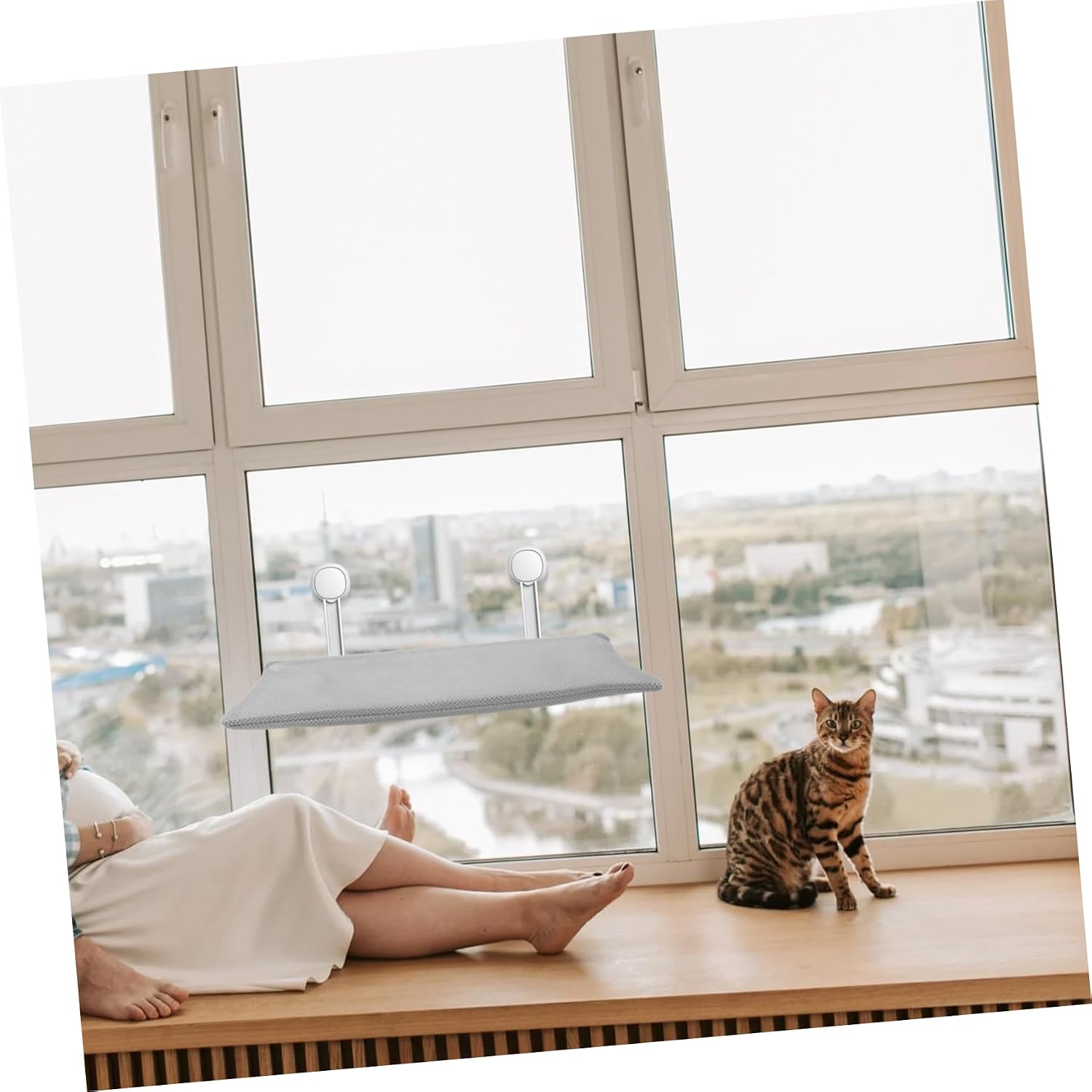 Cat Window Hammock Replacement Sleeve for Indoor Cats Washable and Breathable Perch Accessory for Cozy Lounging and Napping