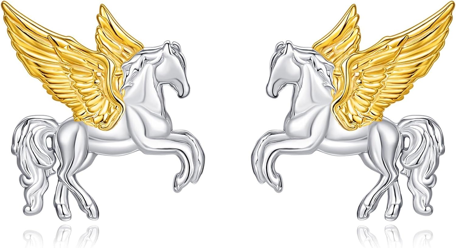 Horse Earrings 925 Sterling Silver Horse Jewelry Animal Stud Earrings Jewelry Gift for Women