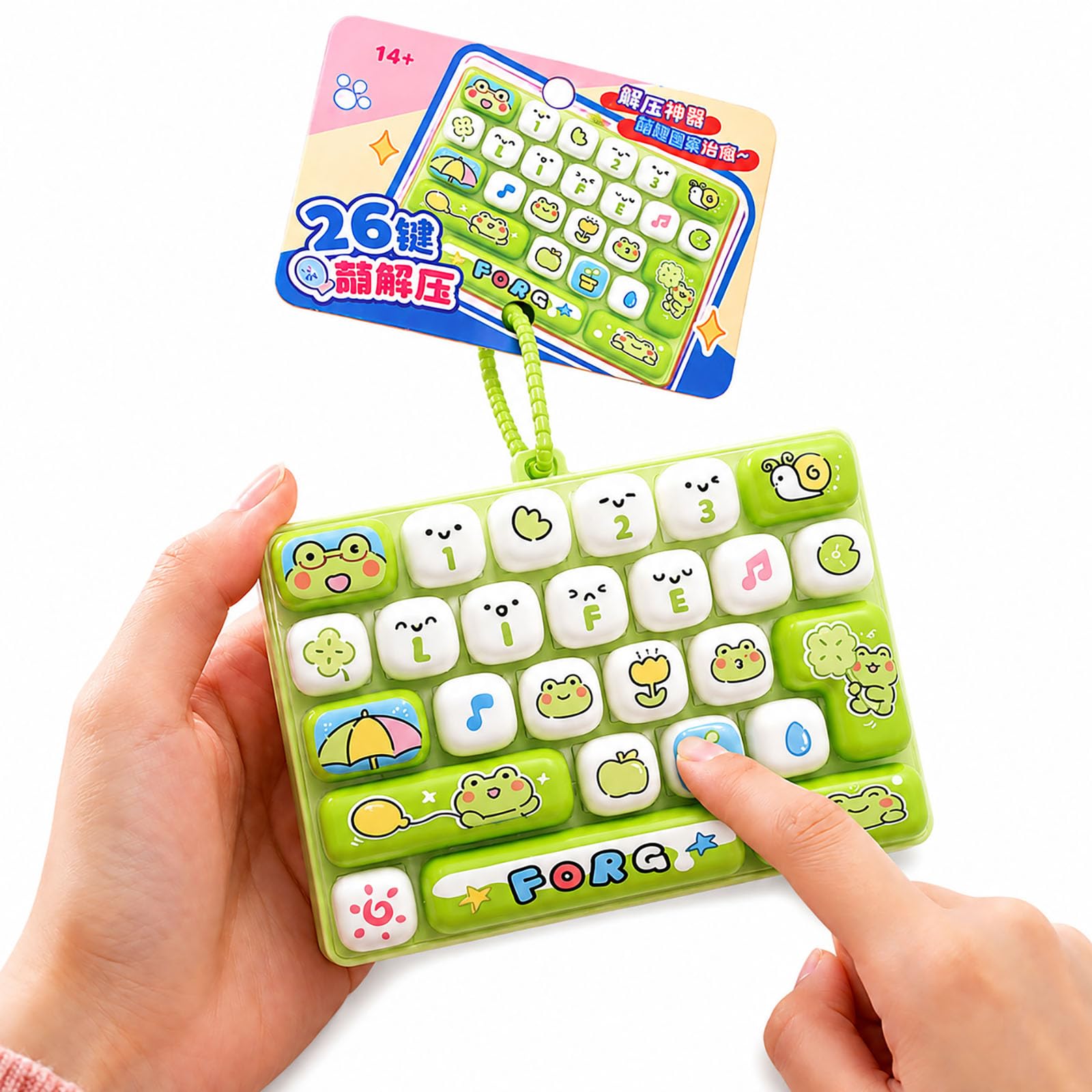 26-Key Keyboard Fidget Toy, Keyboard Fidget Toy Clicker (H)