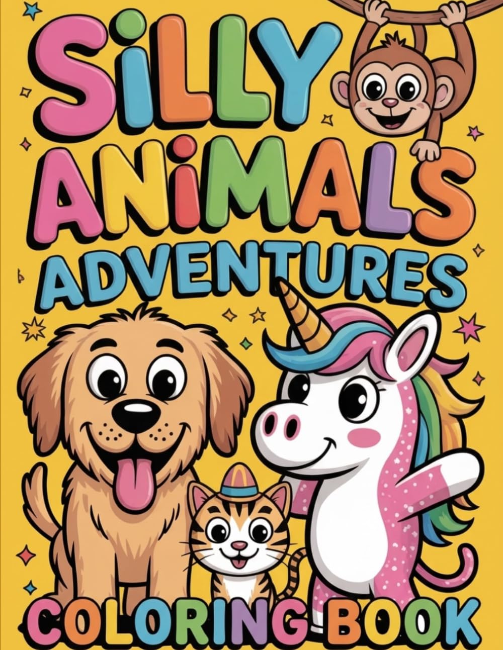 Silly Animals Adventure Coloring Book