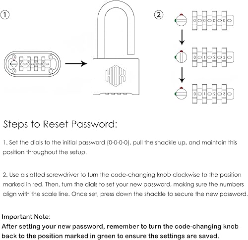 Miniatura 3 de HOX Cerradura de combinación de 4 dígitos resistente, grillete de 2.7 pulgadas de largo, candado impermeable para exteriores para casillero escolar,