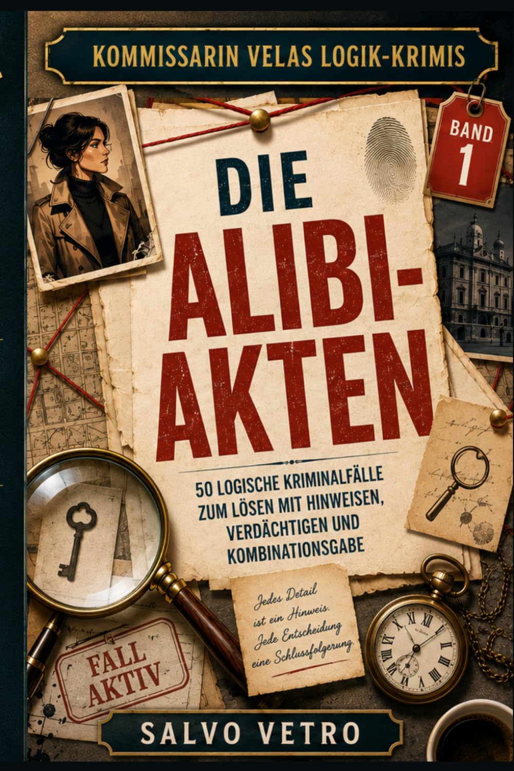 Kommissarin Velas Logik-Krimis - Die Alibi-Akten: 50 logische Kriminalfälle zum Lösen mit Hinweisen, Verdächtigen und Kombinationsgabe