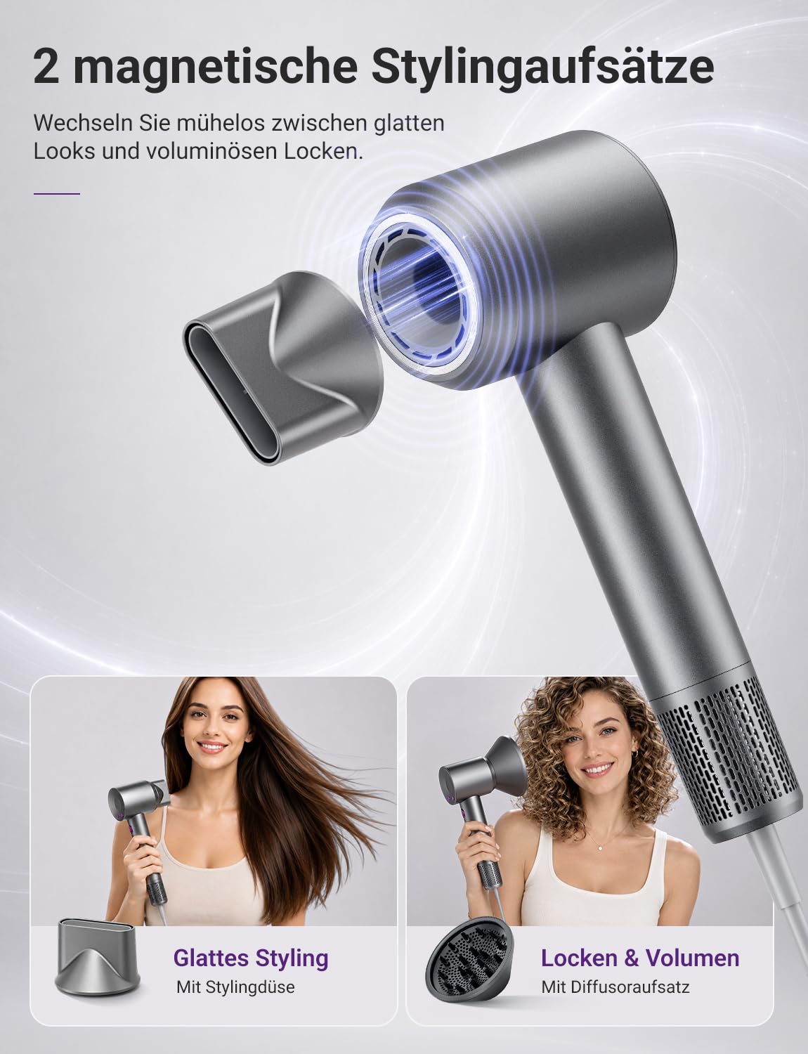 Ionen Föhn mit Diffusor 160.000 U/min Haartrockner