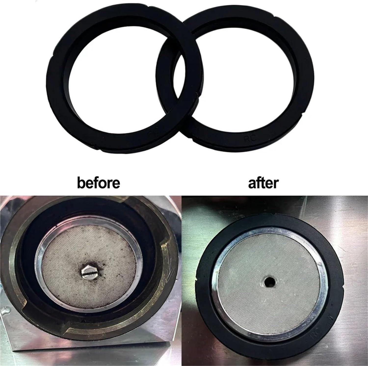 2pcs Silicone Gasket Seal Ring Belt 36301030 Coffee Machine Parts Kitchen Coffee Accessories(2pcs)