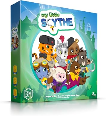Stonemaier Games My Little Scythe by Hoby & Vienna Chou | A Competitive Family Strategy Board Game Where You Embark on Adventure with Your Animal Friends and Start Pie Fights | 1-6 Players, 60 Mins