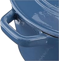 Vista 4 de Cuisinart Cazuela de 3 cuartos de galón, cubierta, esmaltada azul provencial