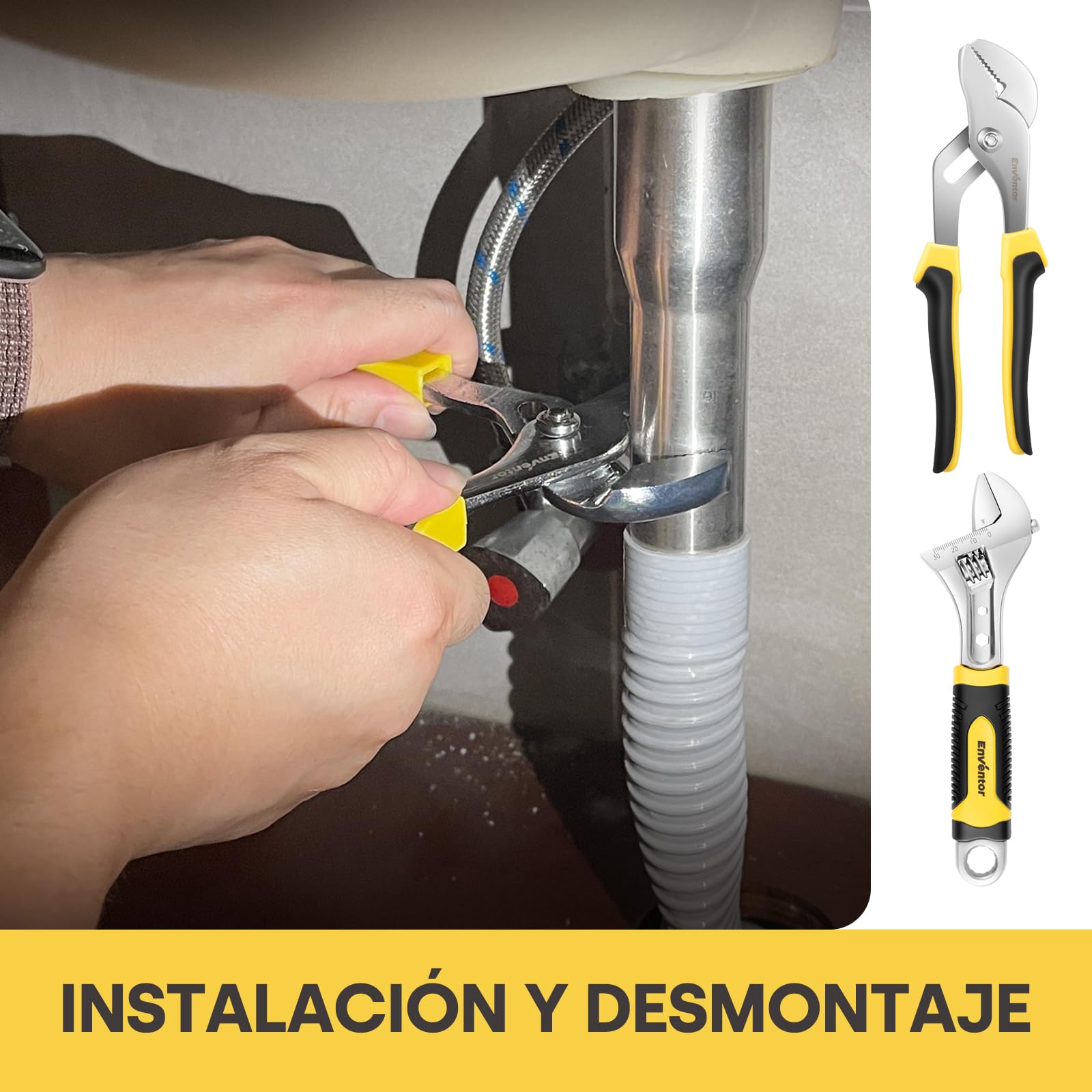 Enventor Caja de Herramientas Completa 280 Piezas, Maletin Herramientas de Mano de Uso General, Kit Juego de Herramientas, Set Herramientas Portable para Bricolaje y Arreglos Diarios