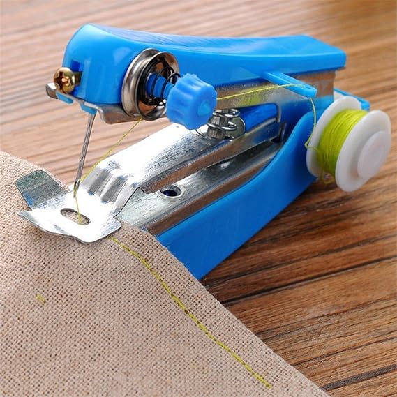 Mini Portable Sewing Machine Convenient All Purpose Handheld Manual Device | Mini Sewing Machine Portable Stitching Tool for Clothing, Silk, Curtains
