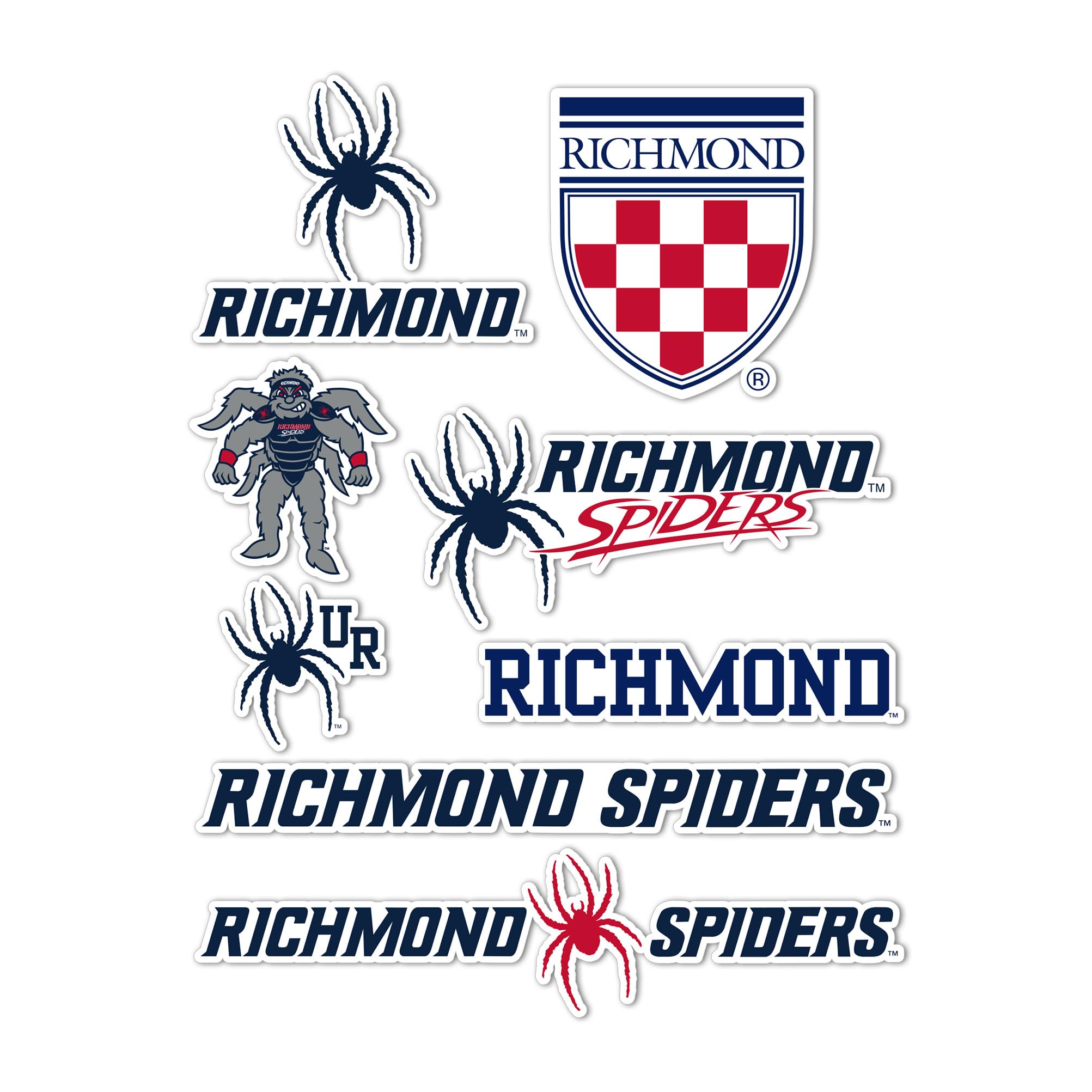Pegatina Richmond para portátil y cantimplora adhesivos universitarios estilo de vida