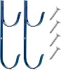 UNCO Pool Pole Hanger - 2 Pack Blue Organizer, Fence Hooks for Poles & Hose, Outdoor Equipment Hooks