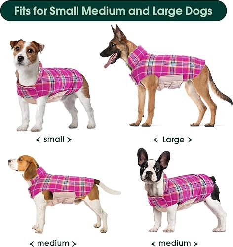Miniatura 17 de Kuoser Waterproof Dog Coat, Reversible Dog Jacket for Large Dogs, Adjustable Durable Doggie Winter Coat for Groowing Puppies Warm Puppy Cold Weather