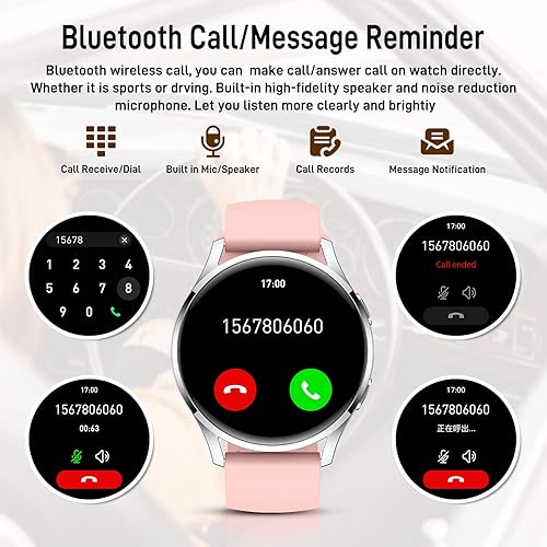 Miniatura 9 de Reloj inteligente para hombres y mujeres hacer o responder llamadas Reloj inteligente Bluetooth para teléfono Android iOS impermeable deportivo