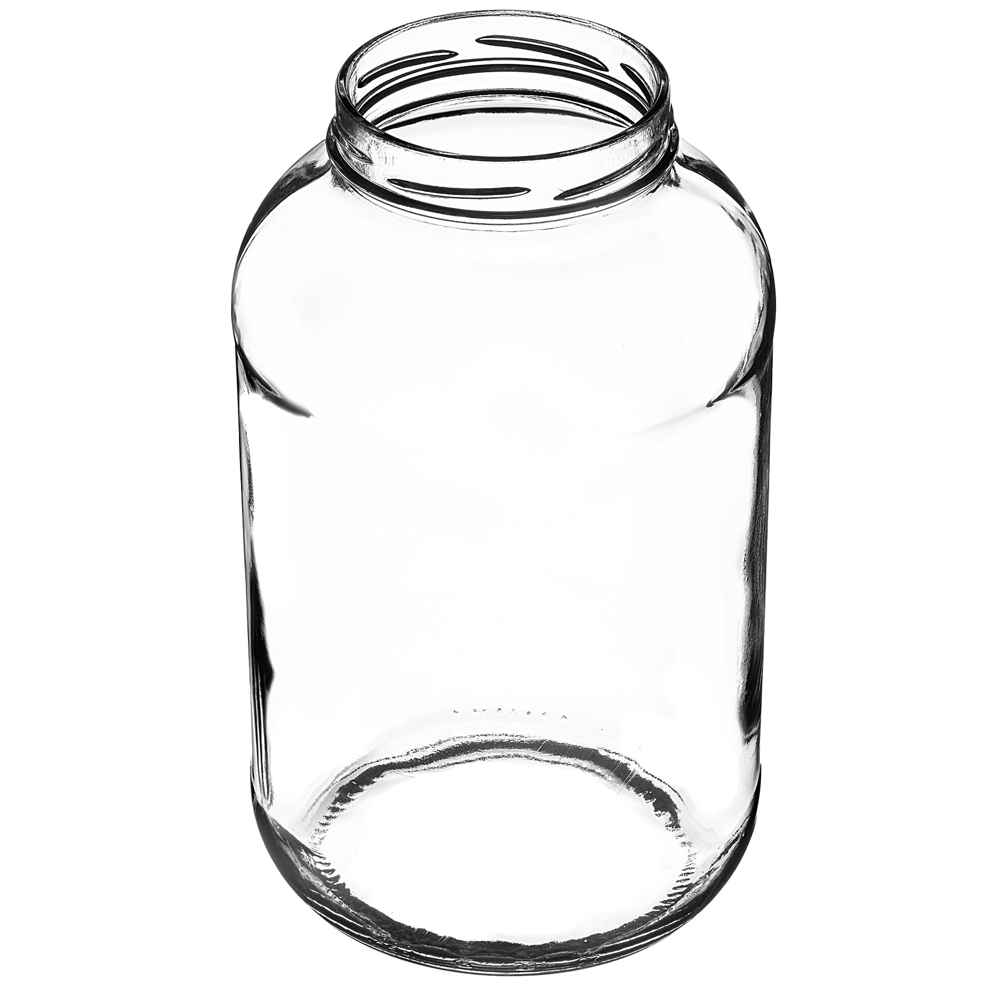KADAX Set di 8 Barattoli in Vetro 4L con Coperchio a Vite fi100mm, Vasi Ermetici Bocca Larga per Conserve, Sottaceti, Fermentazione, Kombucha, Kimchi, Cetrioli, Frutta (Dorato)