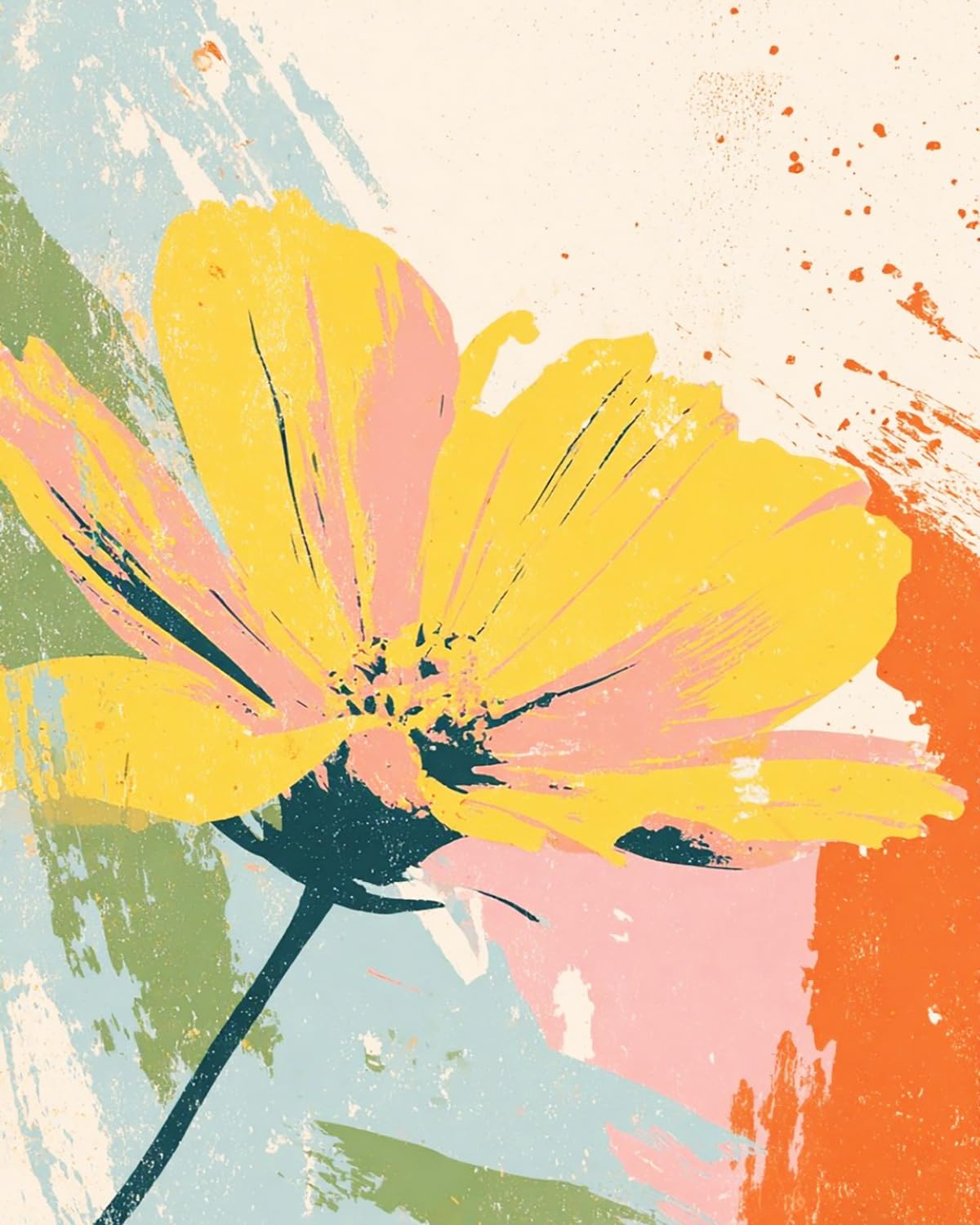 Liubaishi Multicolour Paint By Numbers For Adults, Spring Flower Shadows, 16X20 Inch Canvas With Acrylic Paints And Brushes