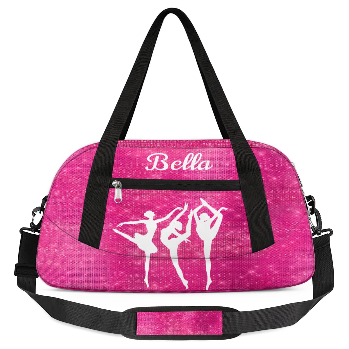 Personalized-Gymnastics-Bag-for-Girls, Custom Dance Bag for Girls Duffel Bag Weekender Bags for Travel