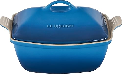 Le Creuset Heritage Stoneware Deep Baker con tapa, 4.5 cuartos de galón., Marsella