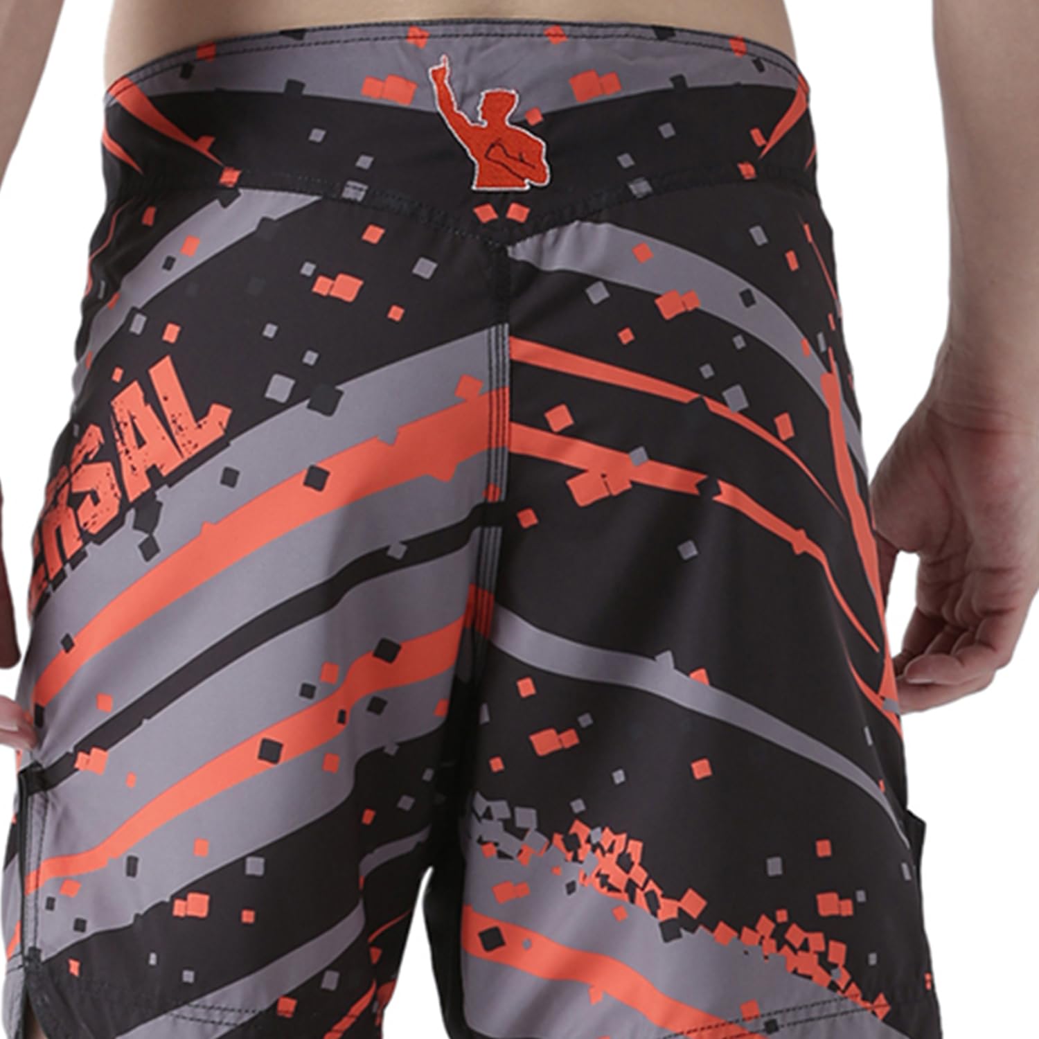 USI Universal Shorts for Men, 411VM Digit TUFLITE MMA Shorts for Training & Kickboxing, Tuff Stretch Fighting for Martial Arts, Cage Fight, Muay Thai, Boxing (L, Orange) 4