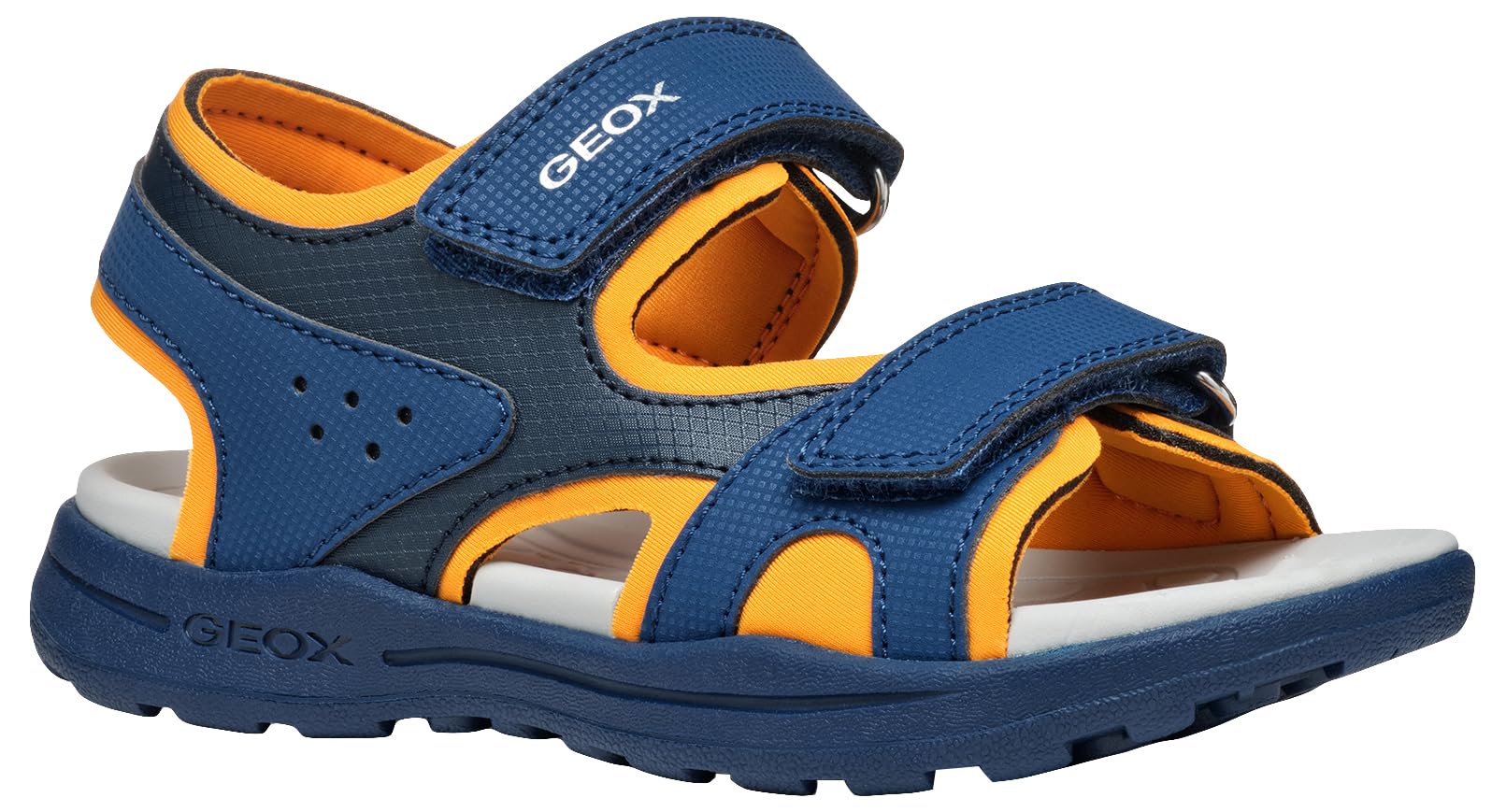 Geox J VANIETT BOY C Sandal, Navy/Orange, 10 UK Child