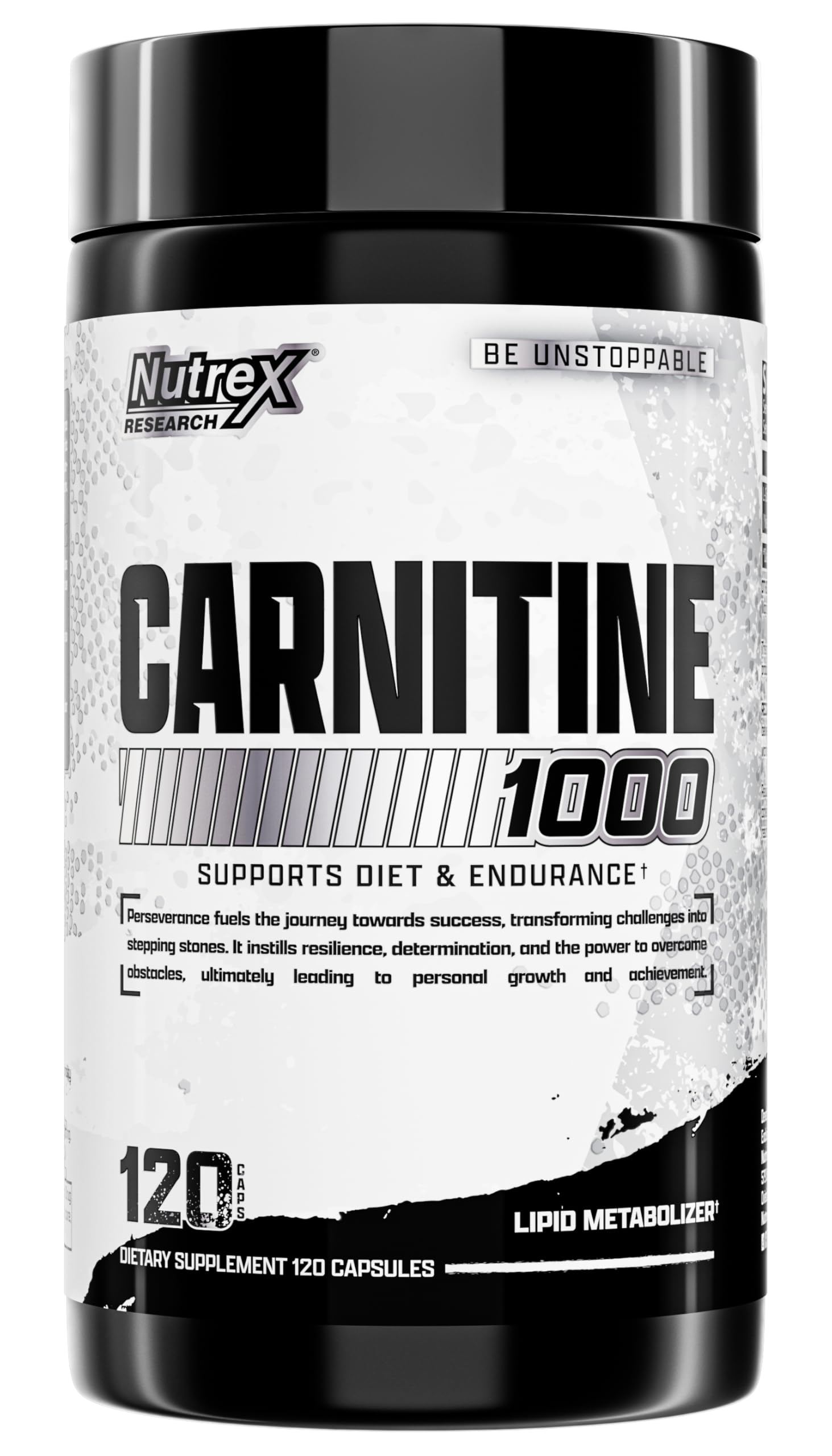 Nutrex Research Lipo-6 L Carnitine 1000mg | Pure L-Carnitine Tartrate Supports Fat Metabolism, Energy, Stimulant Free Weight Management Supplement, Keto Friendly - 120 Capsules