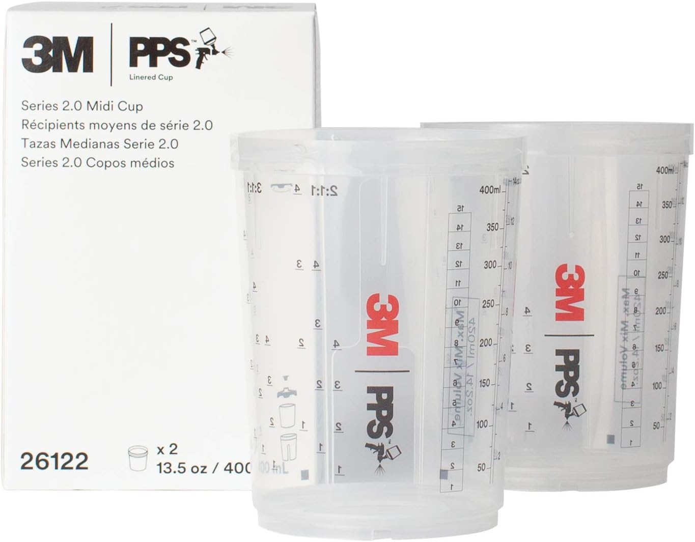 4ct/cs, PPS Series 2.0 Cup, Midi (13.5 fl oz, 400 mL), 2 Cups per Carton (2PS-26122)