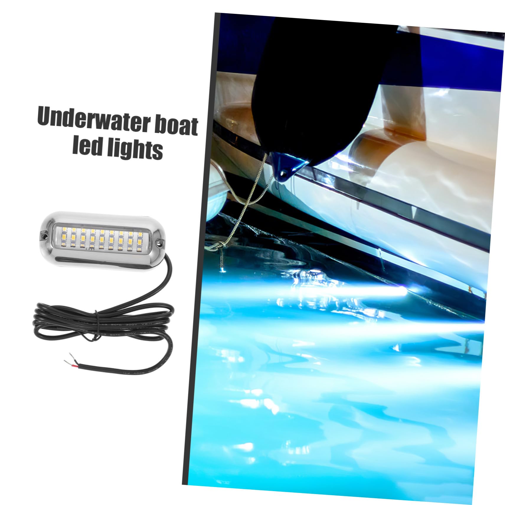 LED Subacquee Impermeabili per Barche con LED Illuminazione Ampia e Resistente Agli Urti per Yacht e Imbarcazioni Nautiche