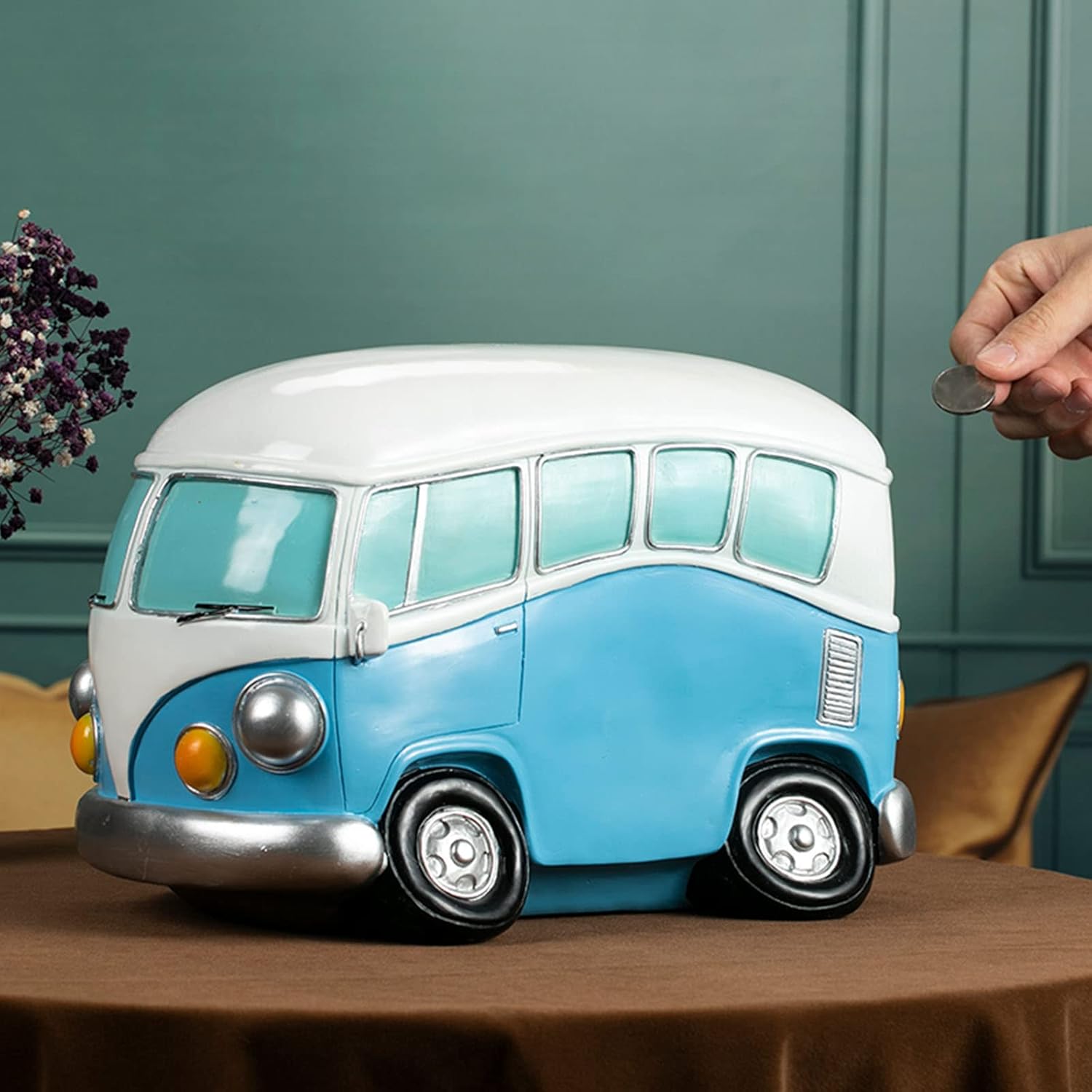 大きな車のお金銀行 在庫あり かわいいレトロな大容量の装飾貯金箱 男の子の誕生日の贈り物33 1030q Size お金を引き出すことができます cm