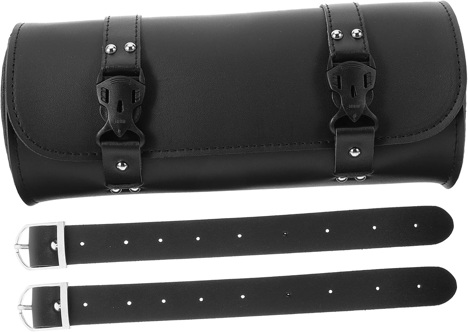 PRETYZOOM Black Synthetic Leather Motorcycle Accessory Bag for Handlebar