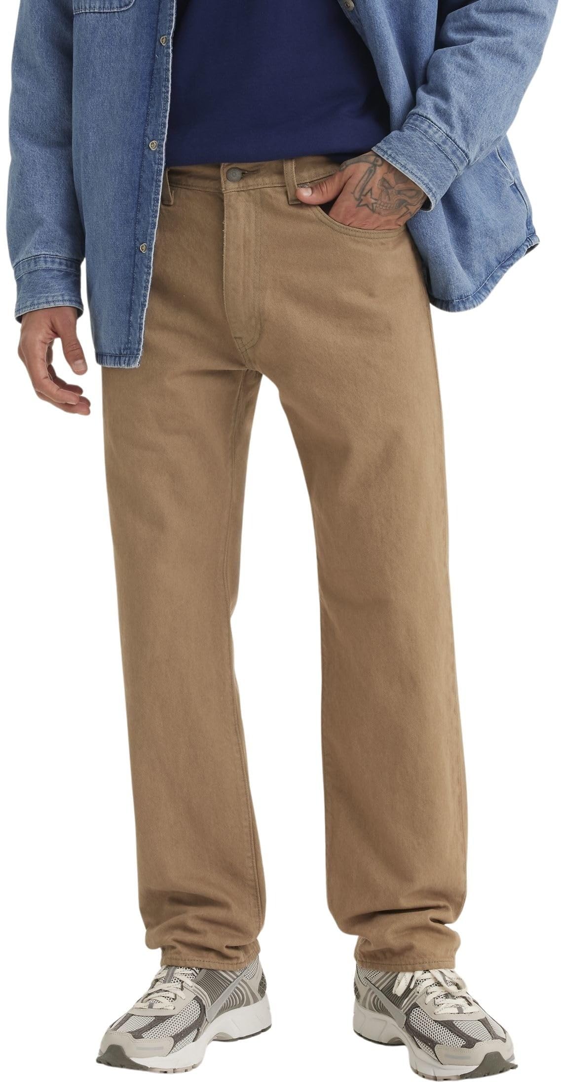 Levi's Men's Jeans 555 Relaxed Straight in Cotton, Mid Rise, Brown (Ermine Grove Od), W31/L30